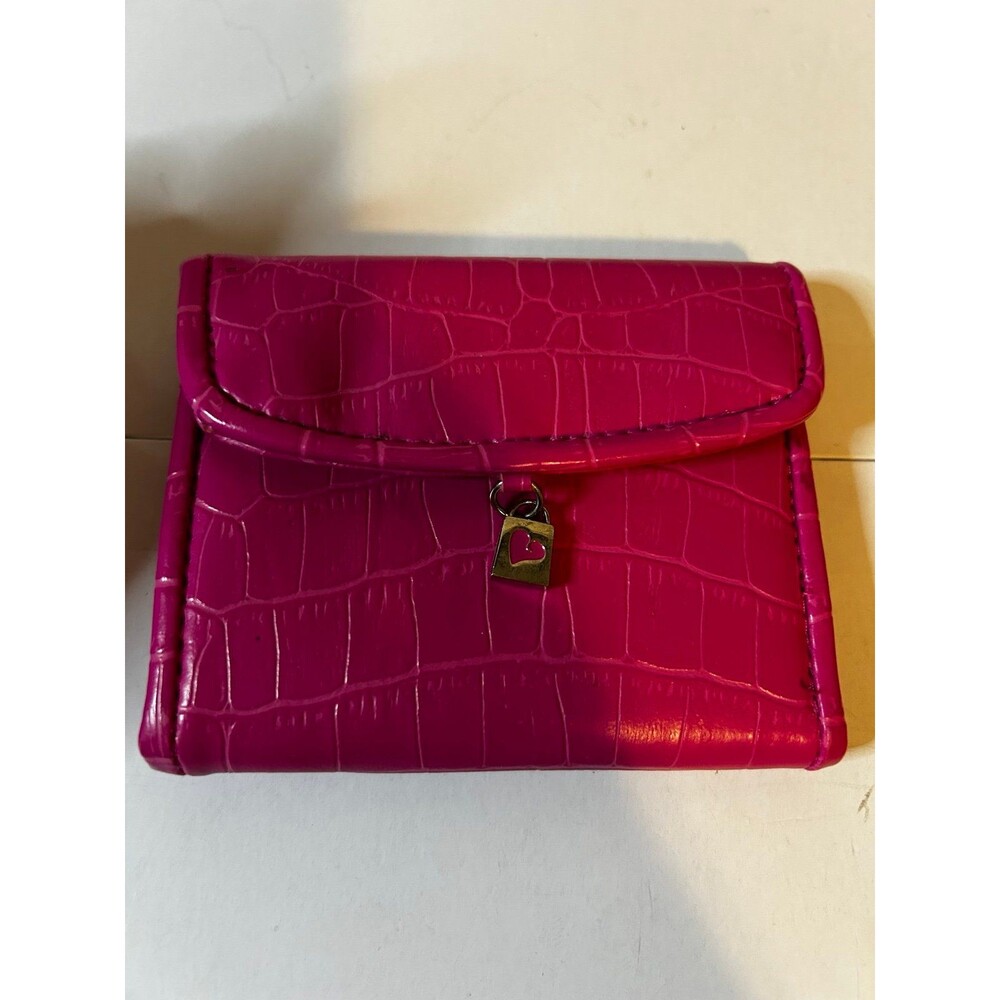 Mary Kay Signature Pink Croc Faux Leather Trifold Wallet